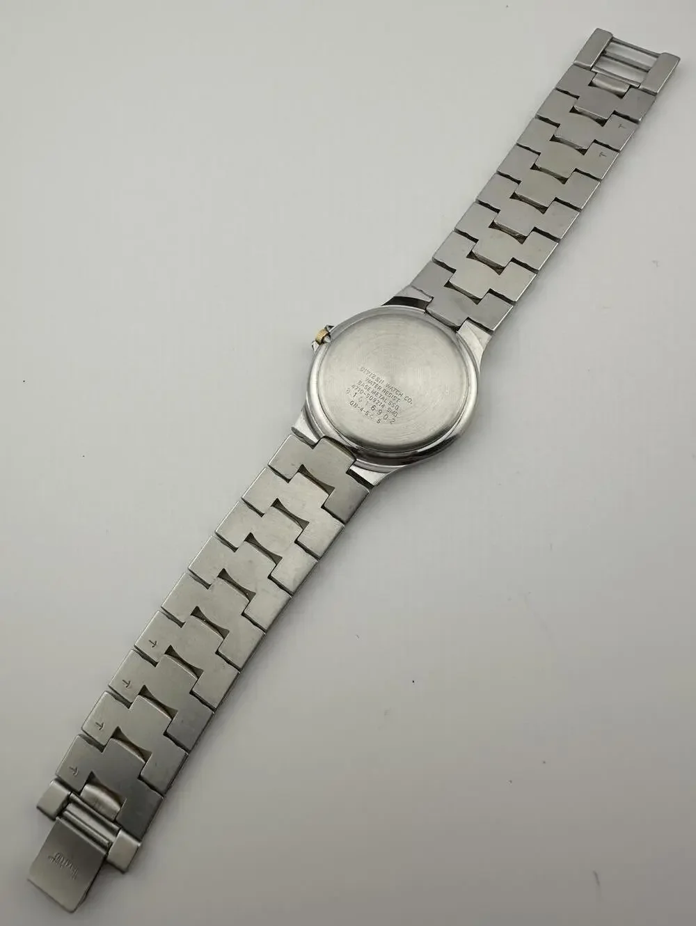 Vintage Citizen Elegance Quartz Watch Dark Grey Dial Date Unisex 35mm